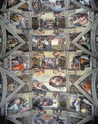 Soffitto e lunette della Cappella Sistina, 1508-12 (post restauro)
